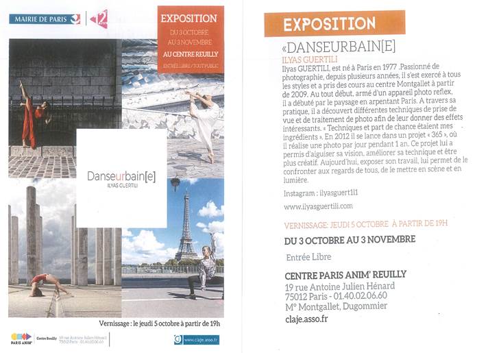 affiche de l'expo à paris 12 en 2017